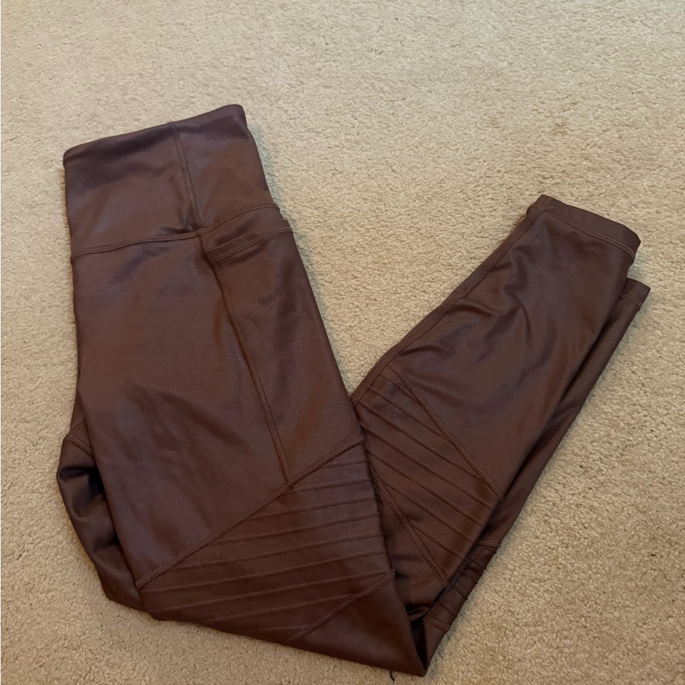 athleta inclination shimmer moto tight leggings